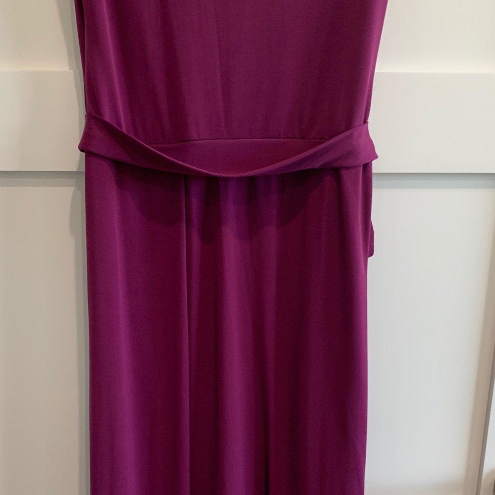 Velvet by Graham & Spencer Sleeveless Tie-Waist Midi Dress in Deep Plum - Picture 7 of 11